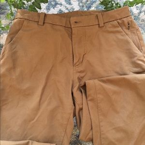 Men’s Carmel color lululemon pants.